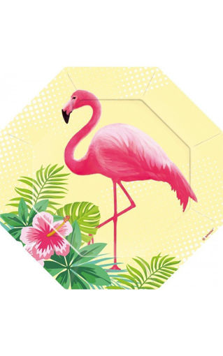 Picture of FLAMINGO PARADISE DESSERT PLATES